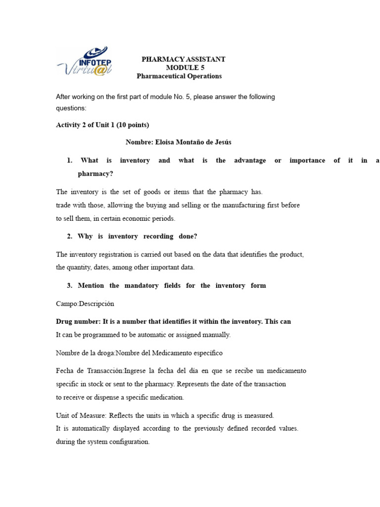 Pharmacy Inventory Management Guide | PDF | Inventory | Pharmacy