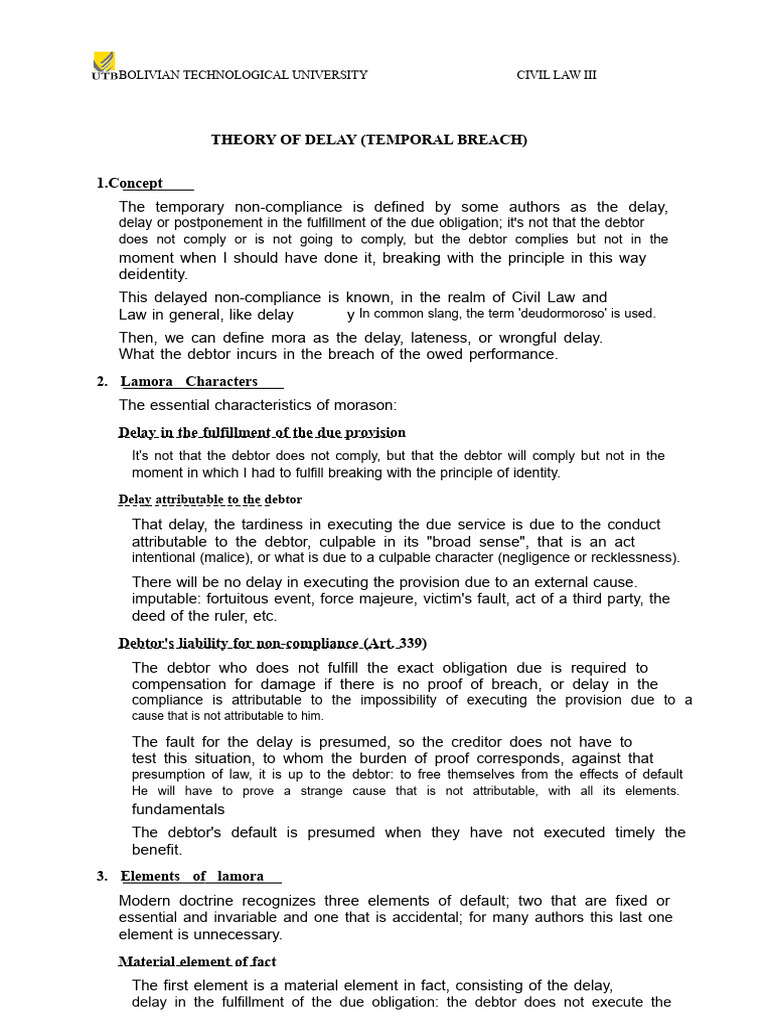 The Theory of Delay | PDF | Negligence | Common Law