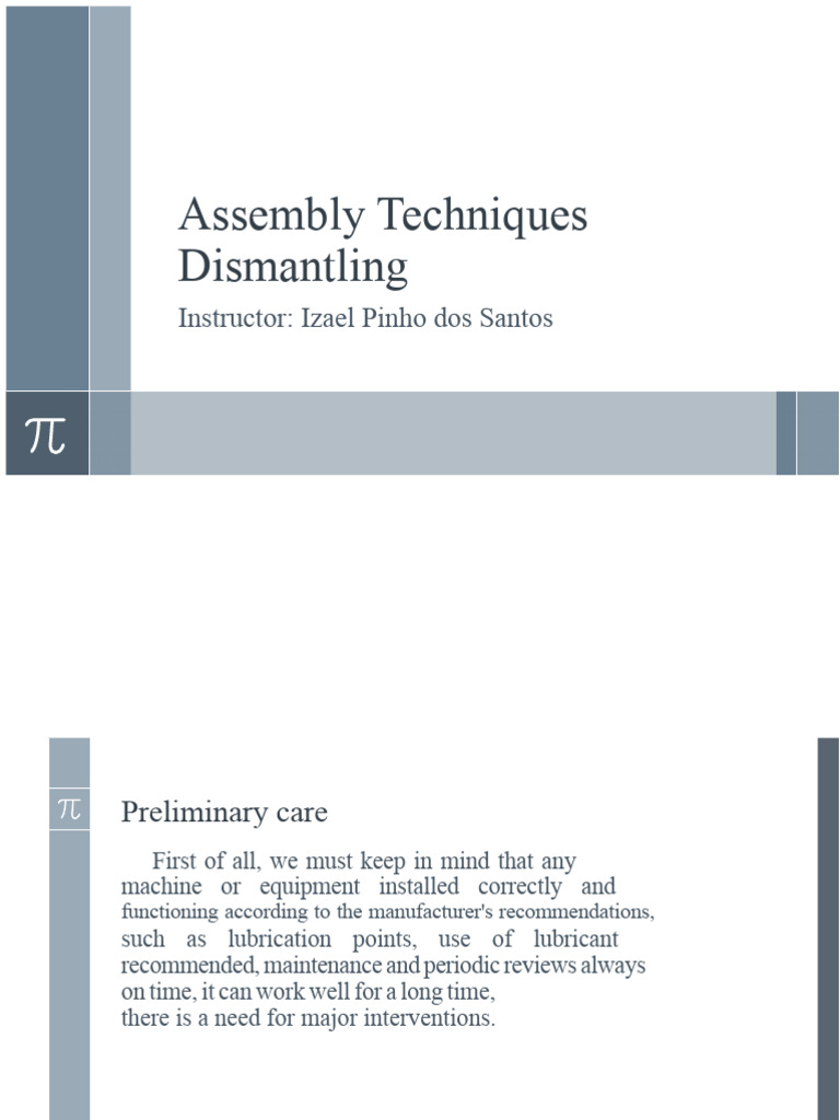 Machine Assembly and Disassembly Guide | PDF | Machines | Mechanical ...