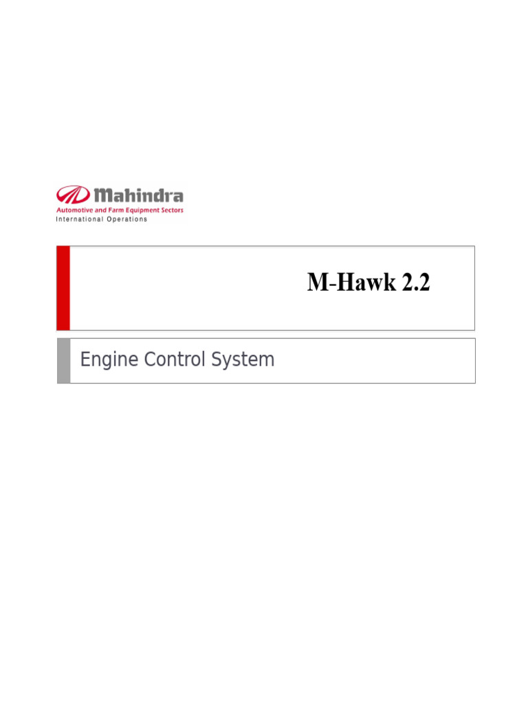 Mahindra m-Hawk 2.2 Engine Specs & Diagnosis | PDF | Exhaust Gas | N Ox