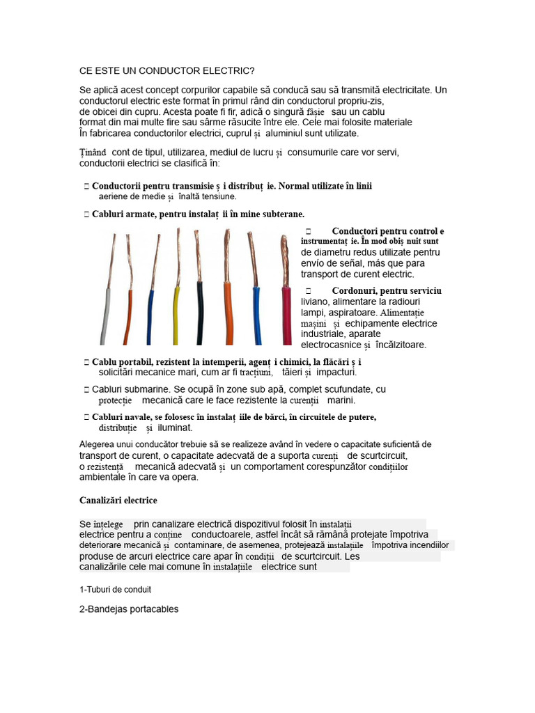 Ce Este Un Conductor Electric | PDF