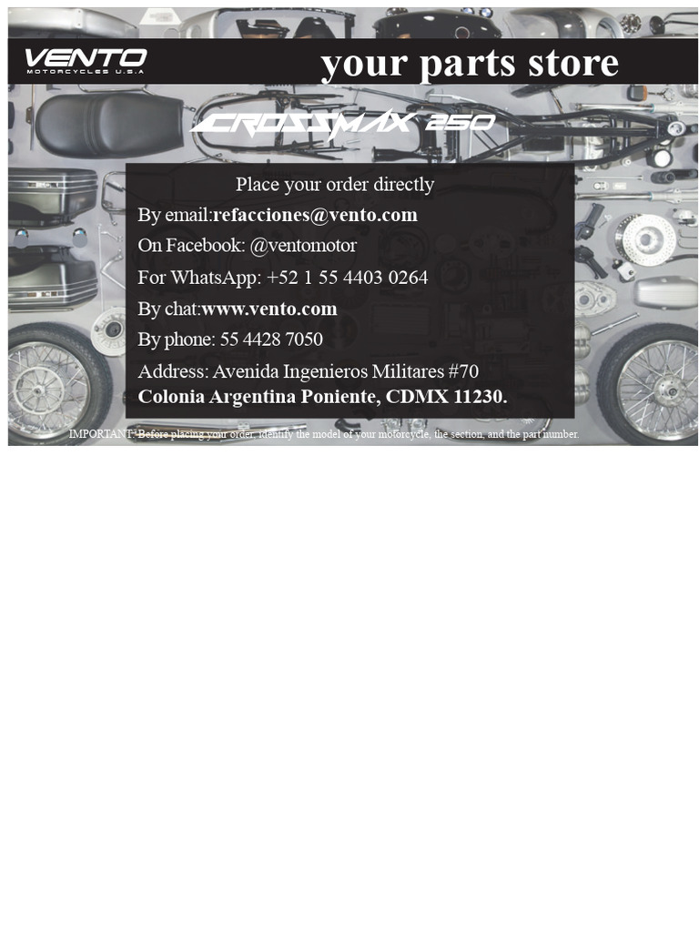 Motorcycle Parts Ordering Guide | PDF | Piston | Engines