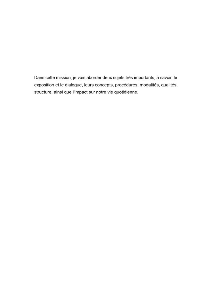 Exposition Et Dialogue | PDF | Dialogue | Science