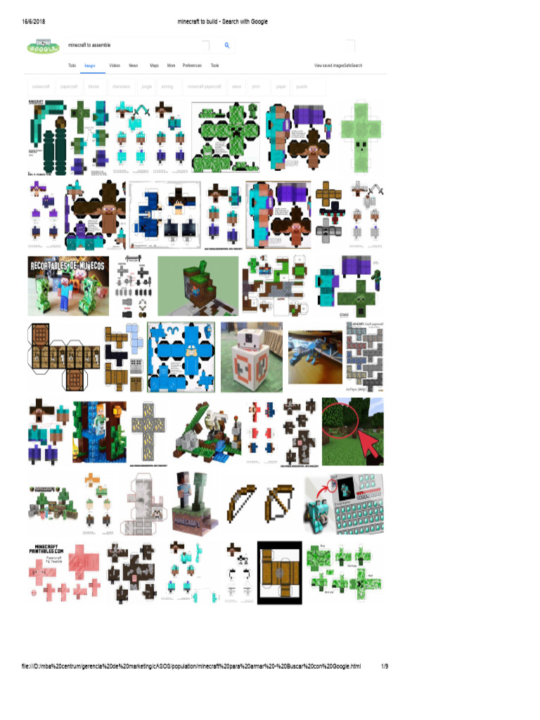 Minecraft To Assemble - Search With Google | PDF | Minecraft