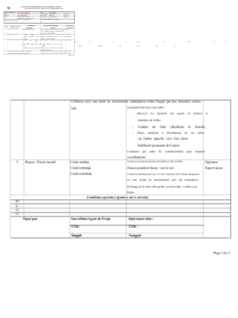 Sécurité au Travail : Analyse JSA Bulldozer | PDF