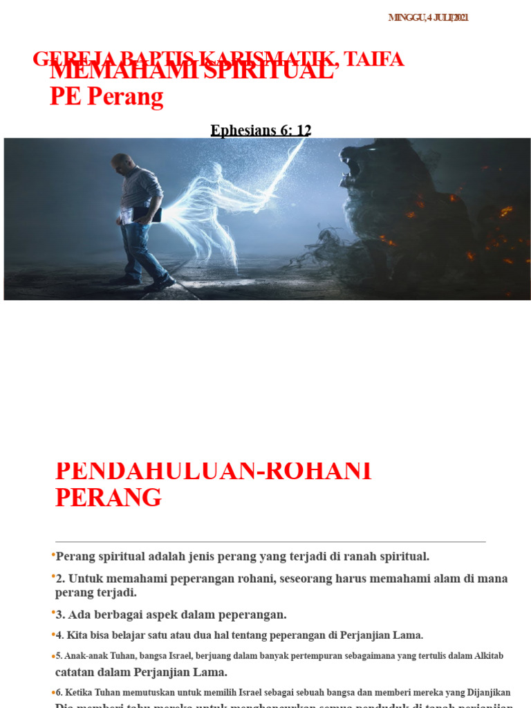 Memahami Perang Spiritual dalam Alkitab | PDF