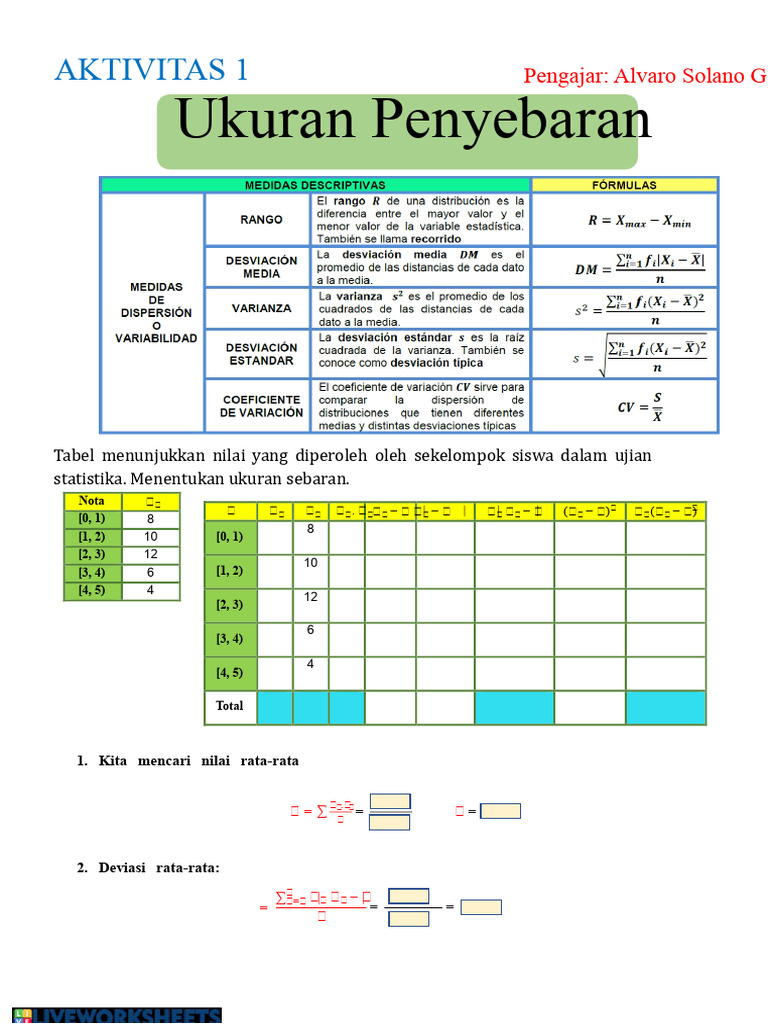 Ukuran Sebaran Data Ujian Statistika | PDF