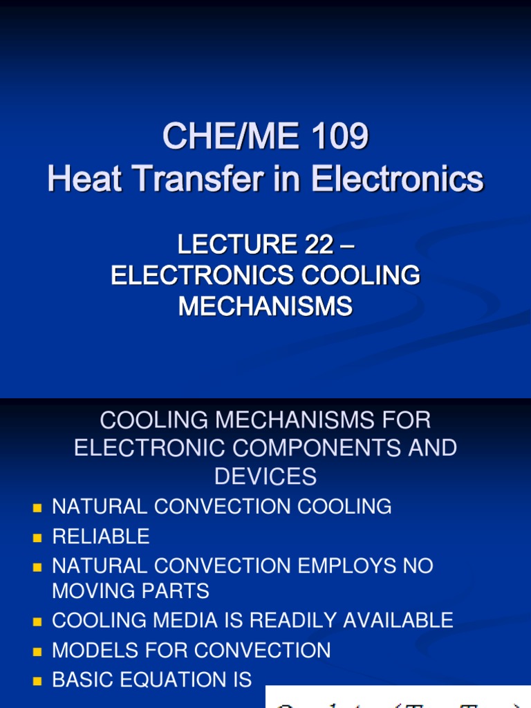 Electronics Cooling Mechanisms Overview | PDF | Heat Transfer | Convection