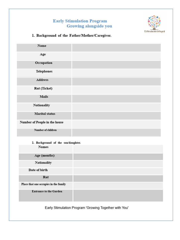 Early Stimulation Program Overview | PDF | Caregiver | Psychological ...
