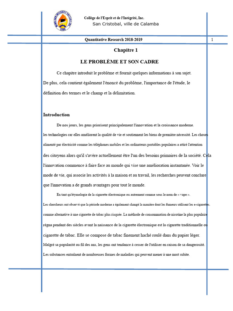 Effets perçus des e-cigarettes chez les étudiants | PDF | Cigarette ...