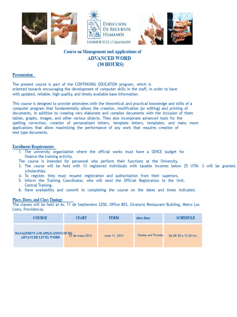 advanced word course program.pdf | PDF | Computing | Software