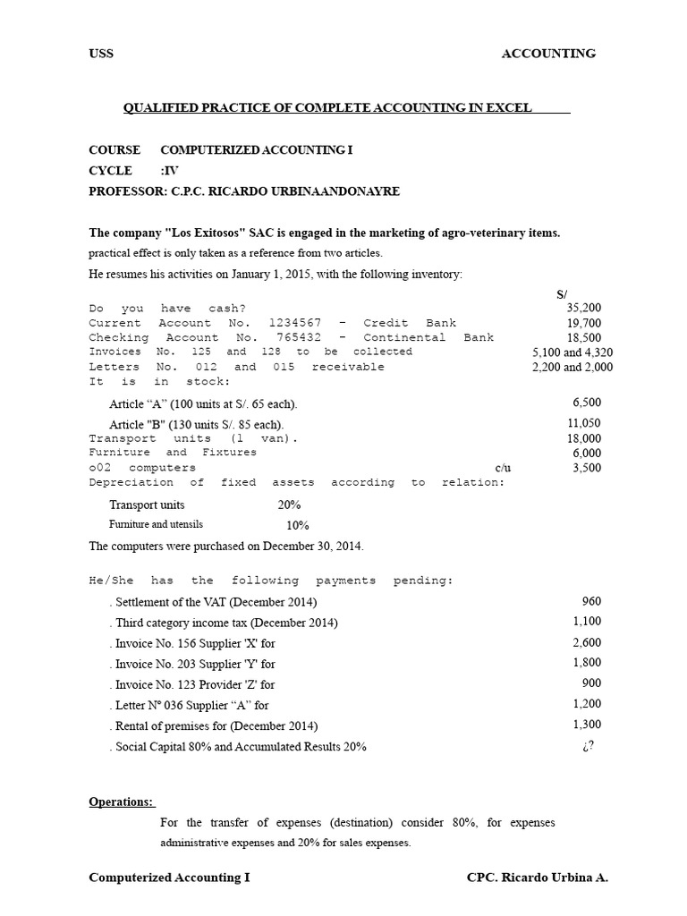 Complete Excel Accounting Course Guide | PDF | Invoice | Banks