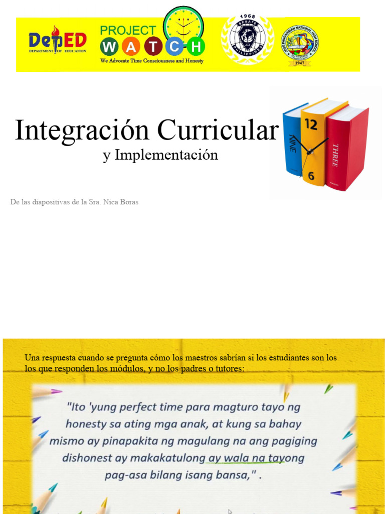 Integración Curricular y Honestidad en Aula | PDF | Plan de estudios ...