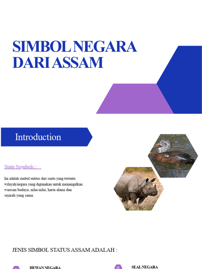 Simbol Negara Assam: Warisan Budaya dan Alam | PDF