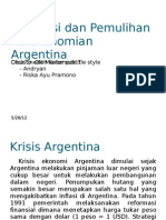 Stagnasi Dan Pemulihan Perekonomian Argentina