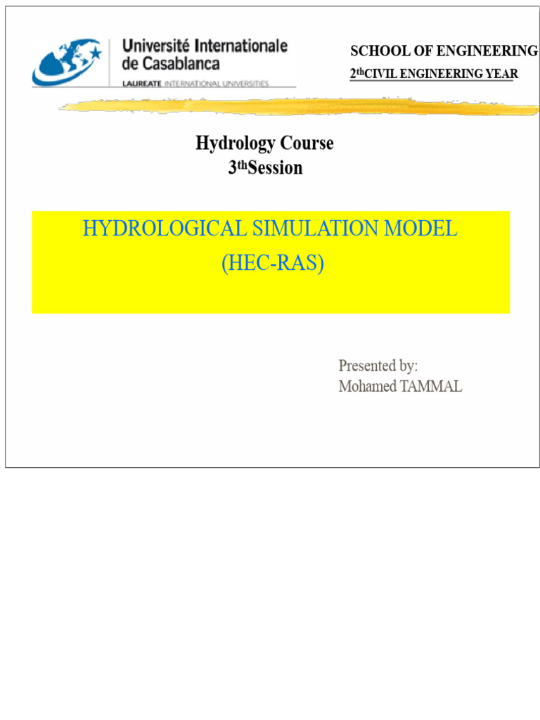 Hydrology Model Simulation HEC RAS | PDF | 2 D Computer Graphics ...