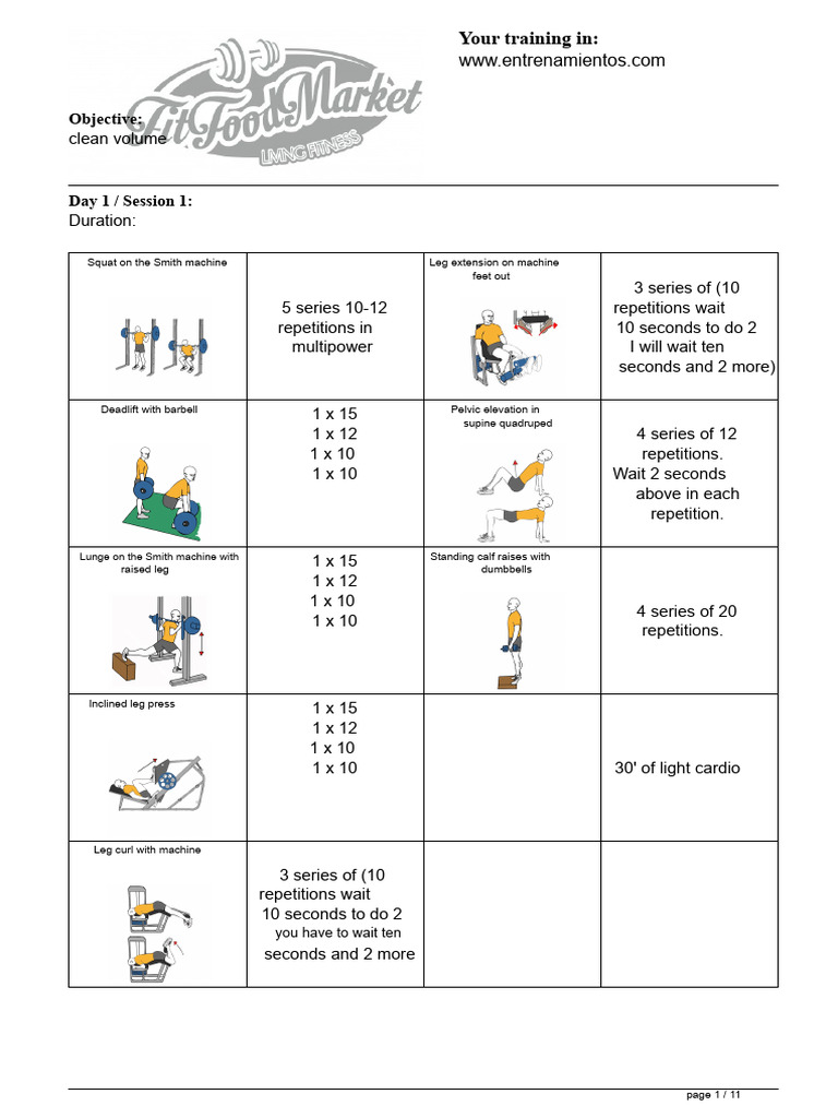 Training 5 Days PDF | PDF | Strength Training | Physical Fitness
