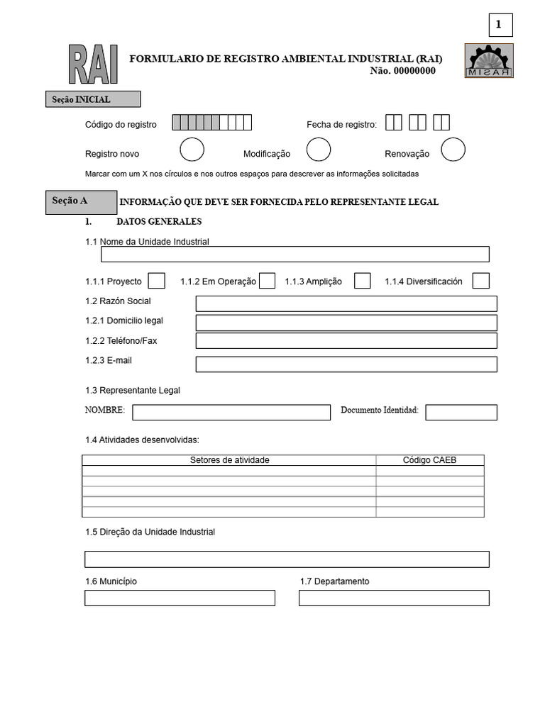 Formulário Rai | PDF