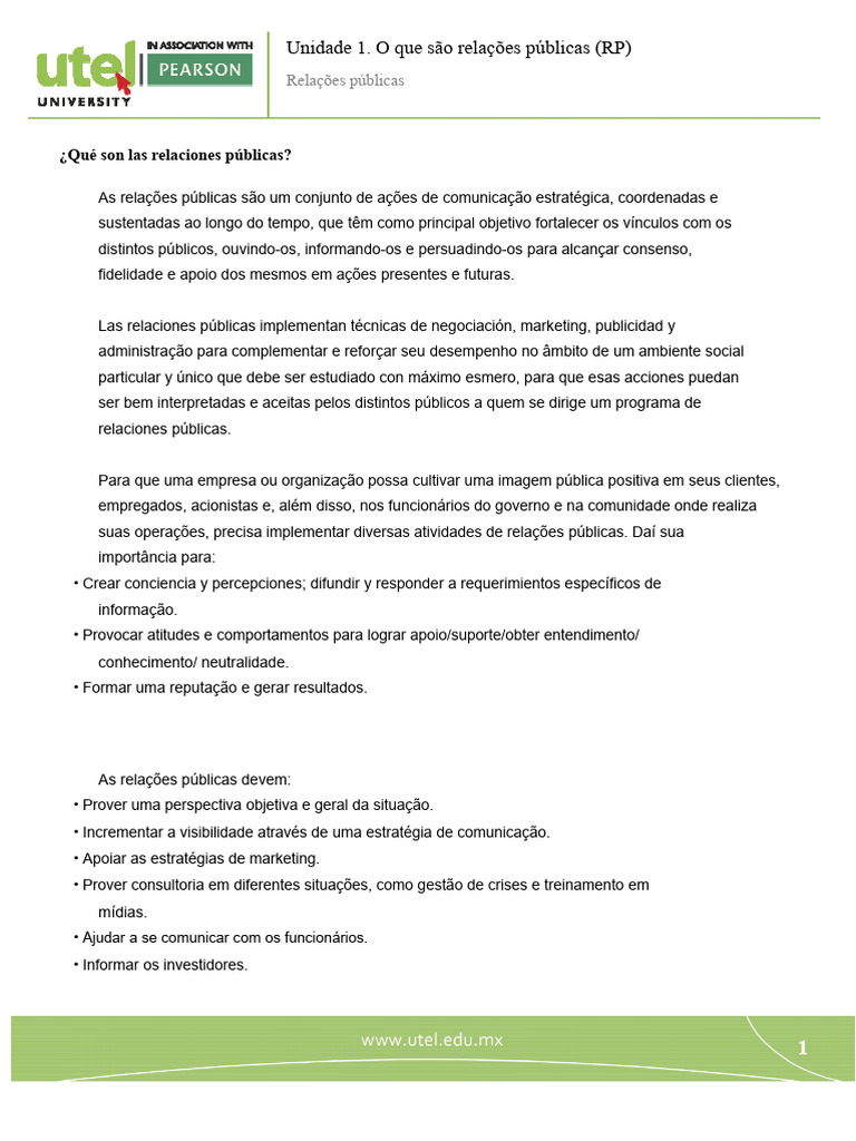 O Que São As RRPP | PDF | Comunicação | Relações públicas