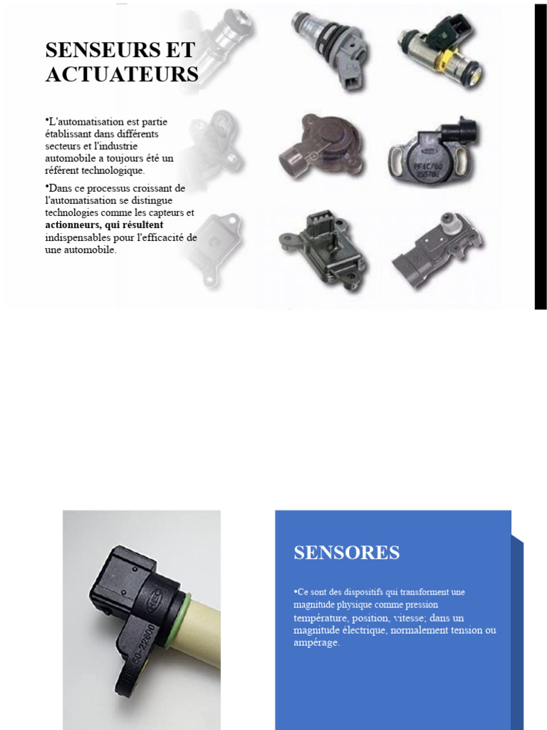 Capteurs et Actionneurs dans l'Automobile | PDF | Injection (moteur ...