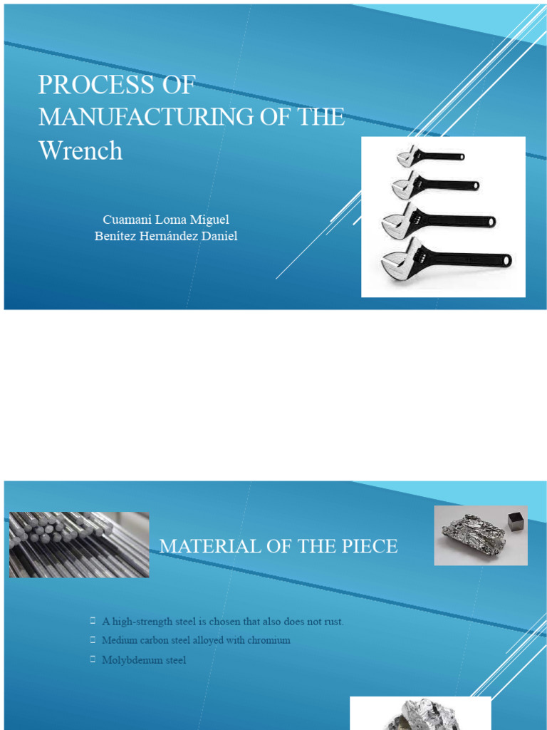 Wrench Manufacturing Process Explained | PDF | Steel | Metals