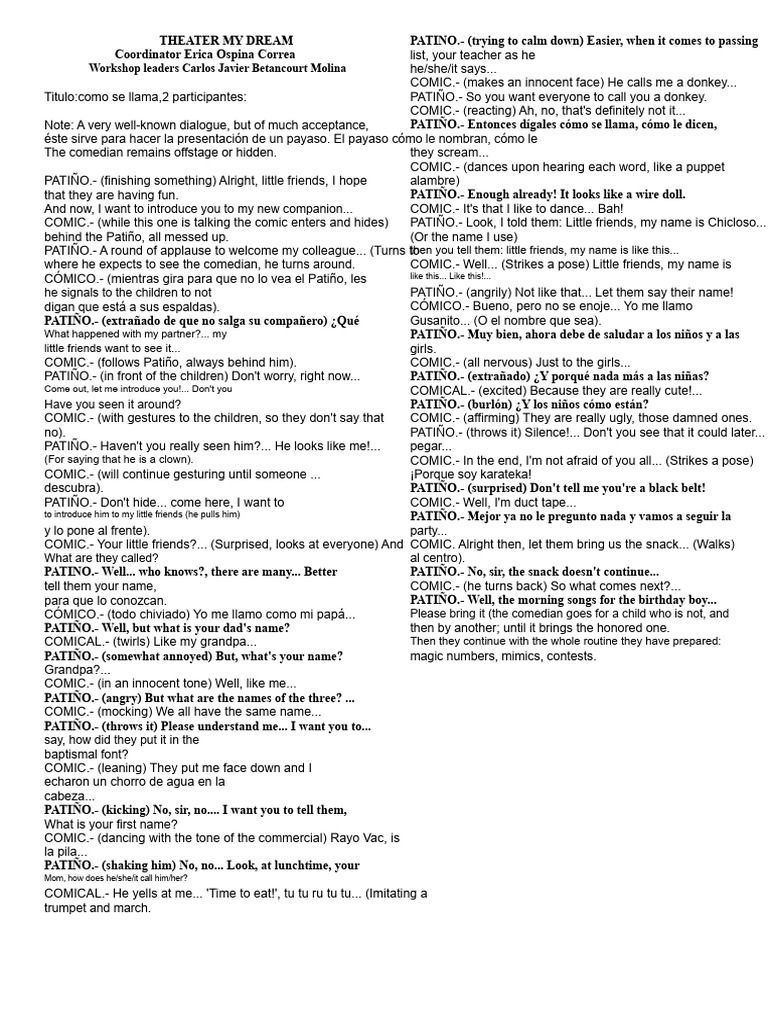 8 Routines For Clowns | PDF