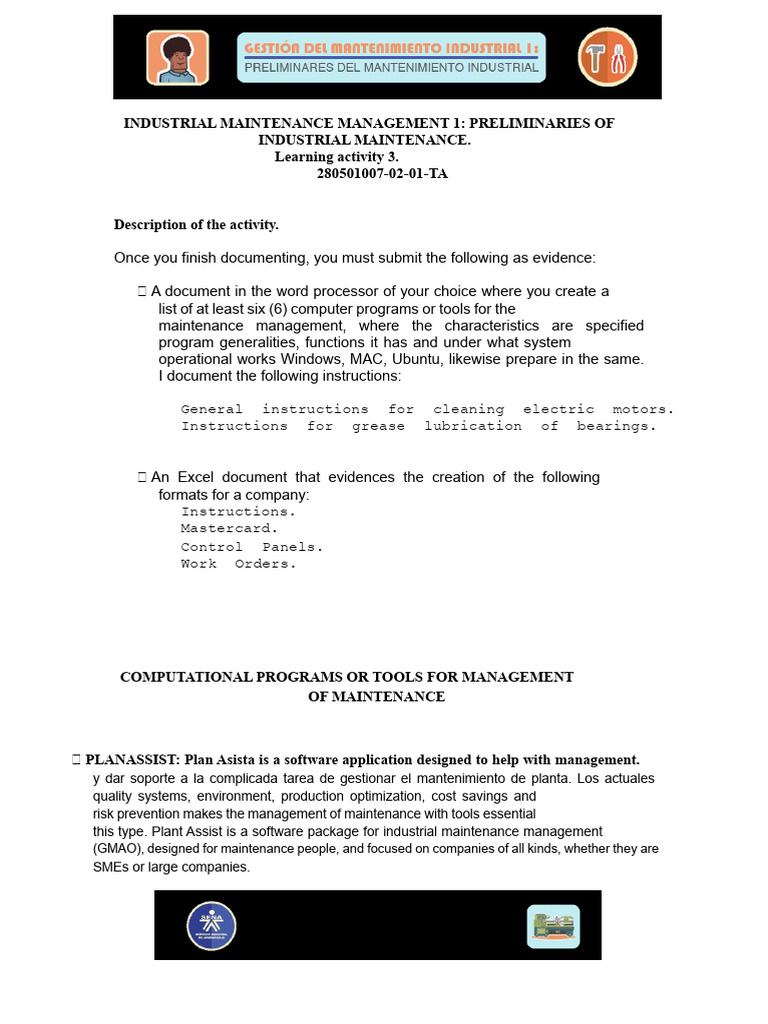 Industrial Maintenance Management Tools | PDF | Bearing (Mechanical ...