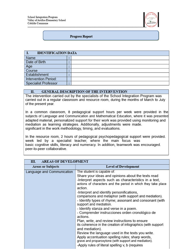 School Integration Program Overview | PDF | Literacy | Pedagogy