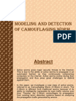 Modeling and Detection of Camouflaging Worm