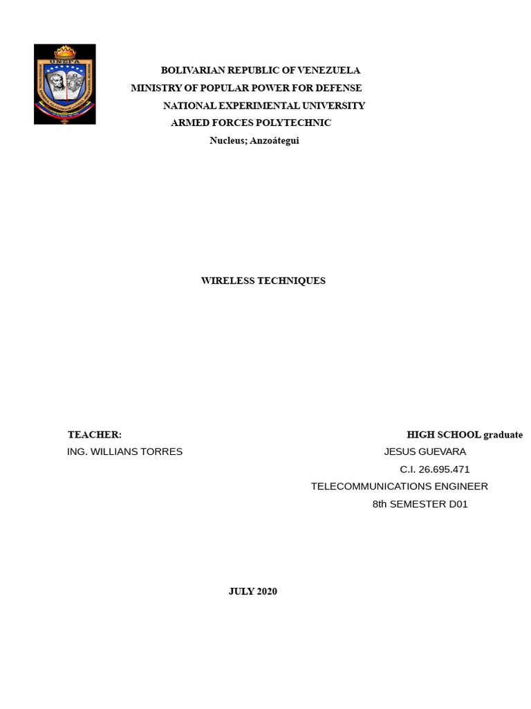 Wireless Networking Techniques Overview | PDF | Computer Network | Wi Fi