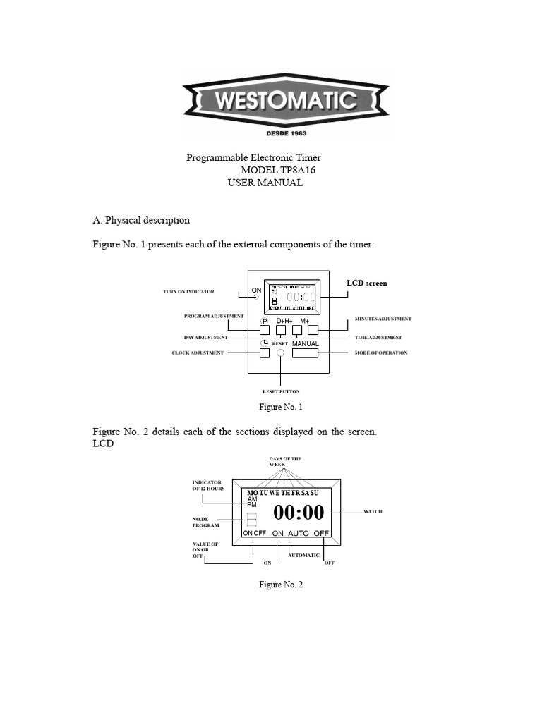 TP8A16 Programmable Timer Manual | PDF | Clock | Timer