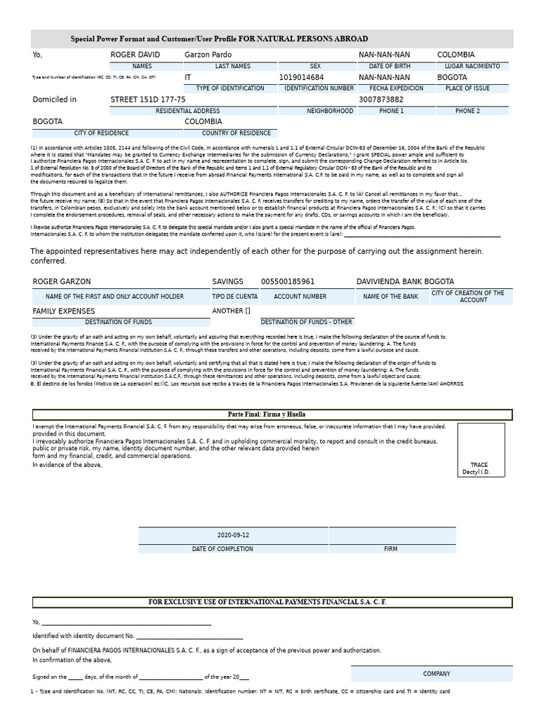 International Payment Formats PDF | PDF | Identity Document | Travel Visa