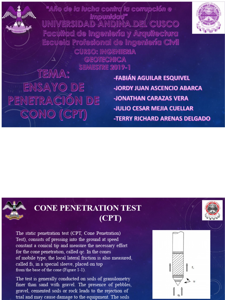 Cone Penetration Test (CPT) Overview | PDF | Applied And ...