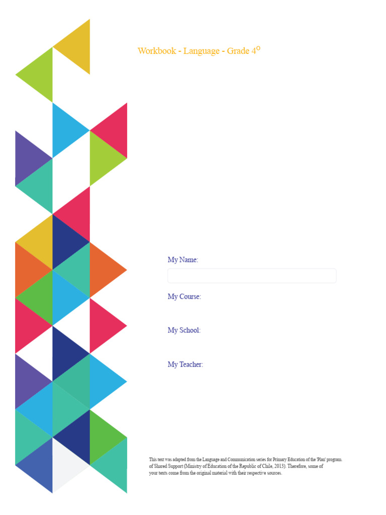 Grade 4 Language Workbook Activities | PDF | Poetry | Elephant