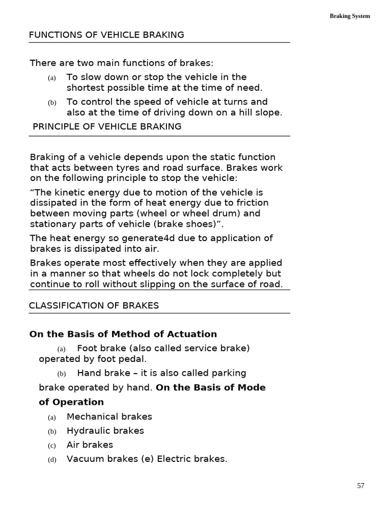 Brakes | PDF | Brake | Transportation Engineering