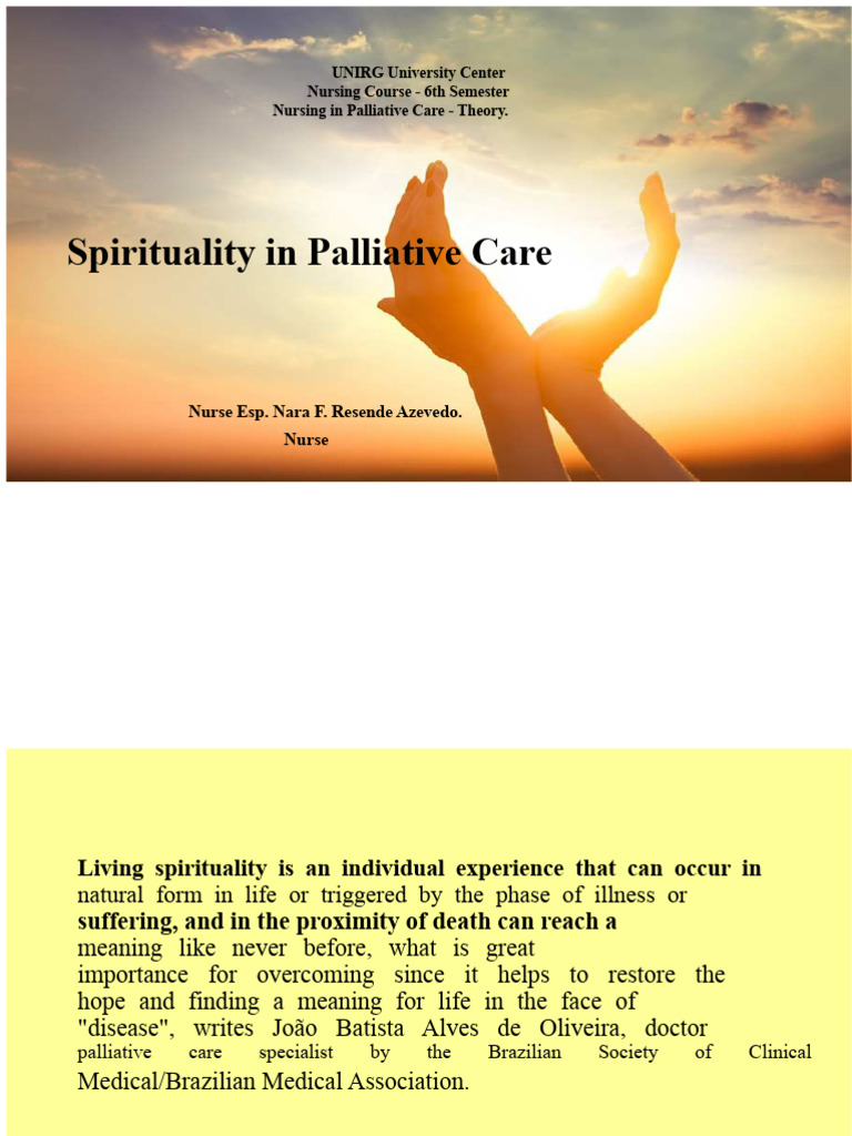 Spirituality in Palliative Nursing Care | PDF | Palliative Care ...