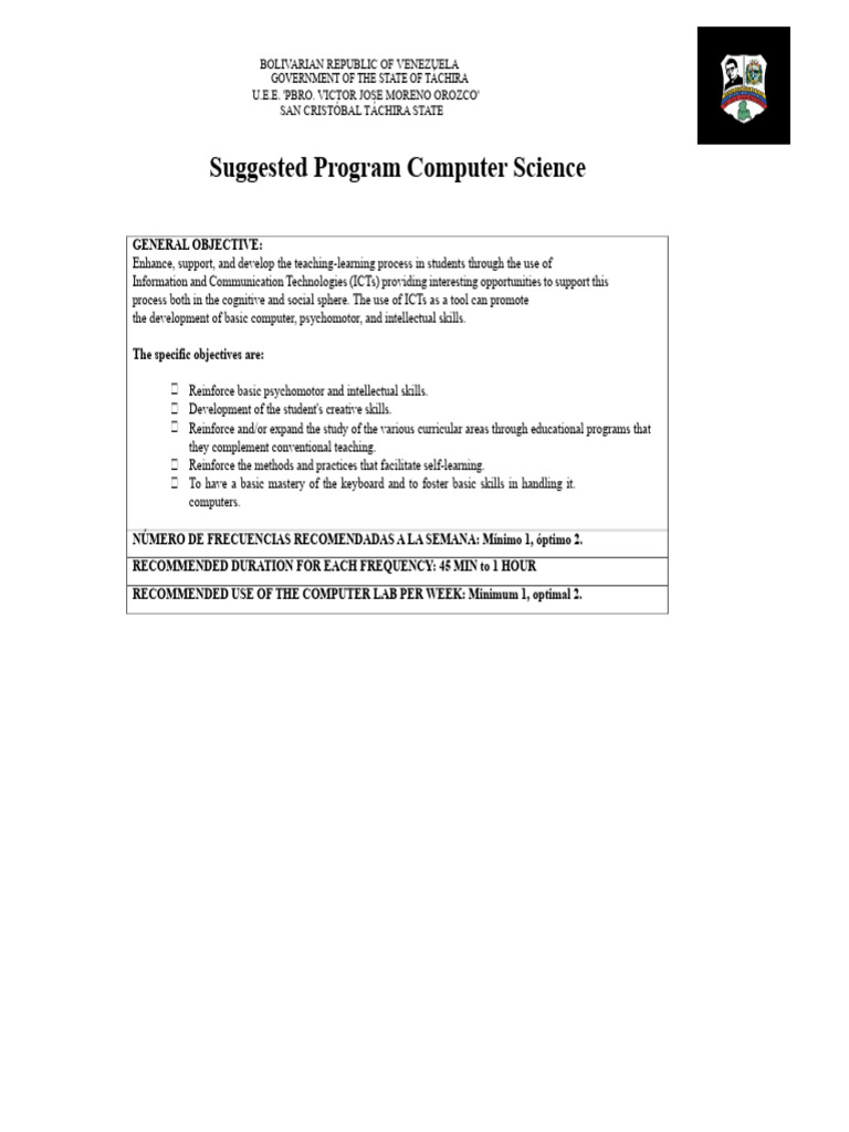 Computer Science Curriculum for Primary Education | PDF | Microsoft ...