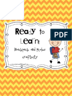 Ready To Learn!: Backpack and Rules Craftivity