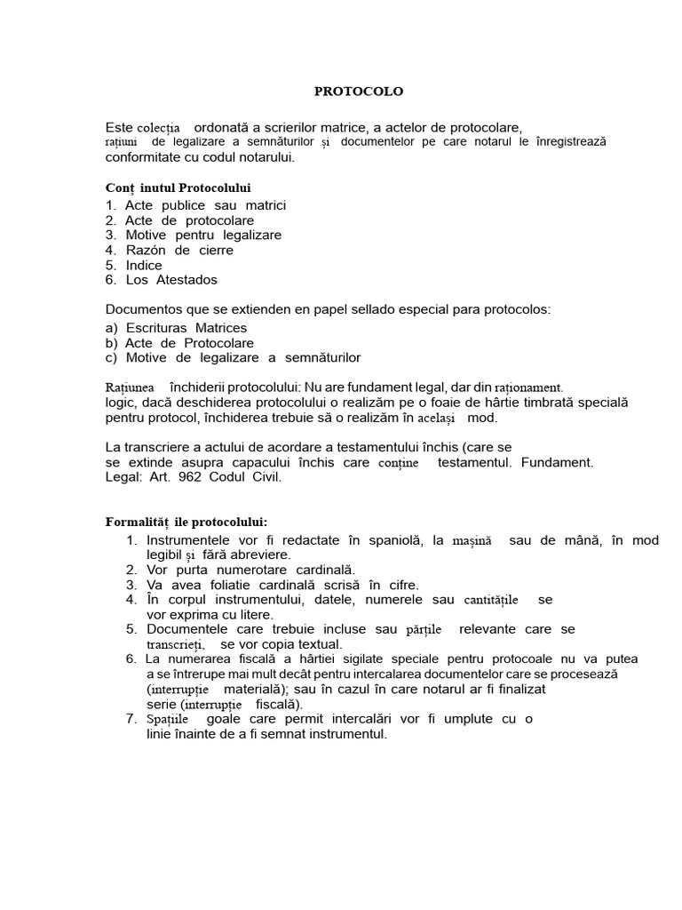 Protocol Notarial, Guatemala | PDF