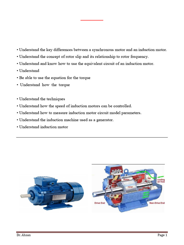 Three-Phase Induction Motor Overview | PDF | Electric Motor ...