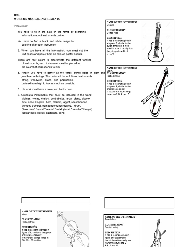 Work On Musical Instruments | PDF | Musical Instruments | String ...