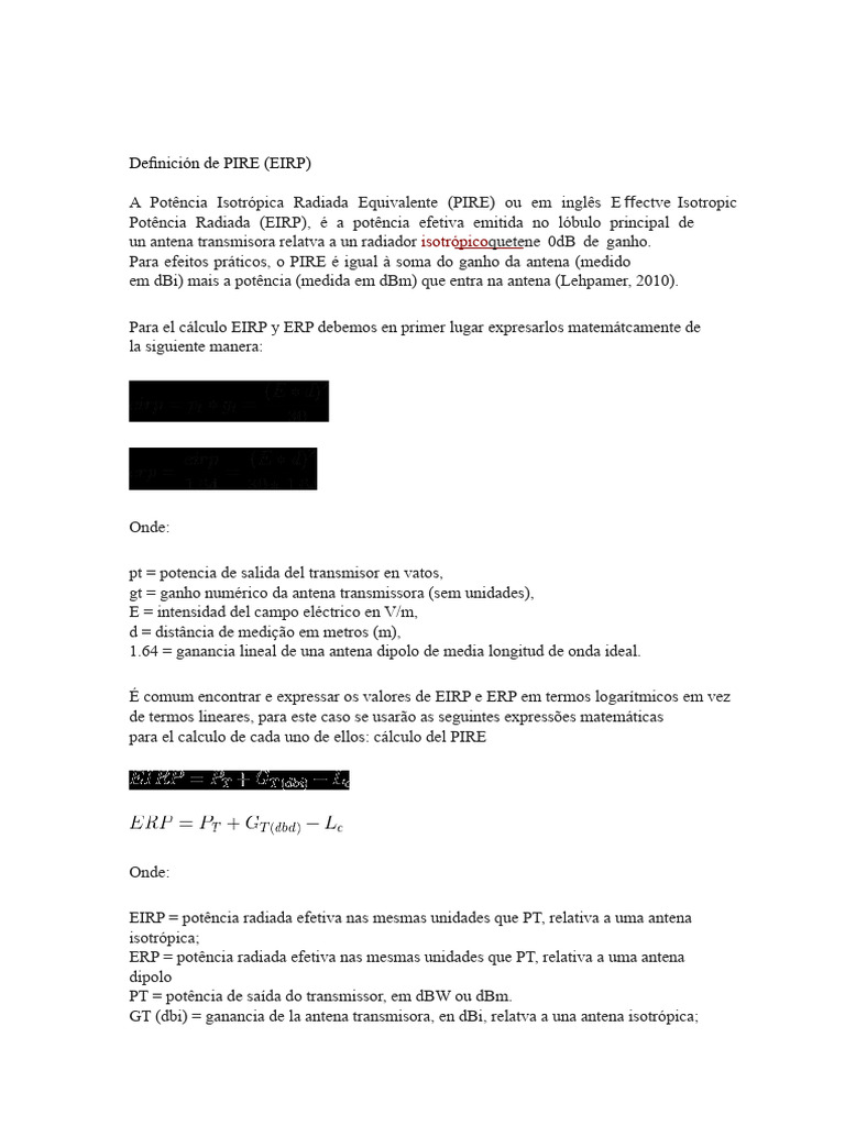Entendendo PIRE e EIRP em Antenas | PDF