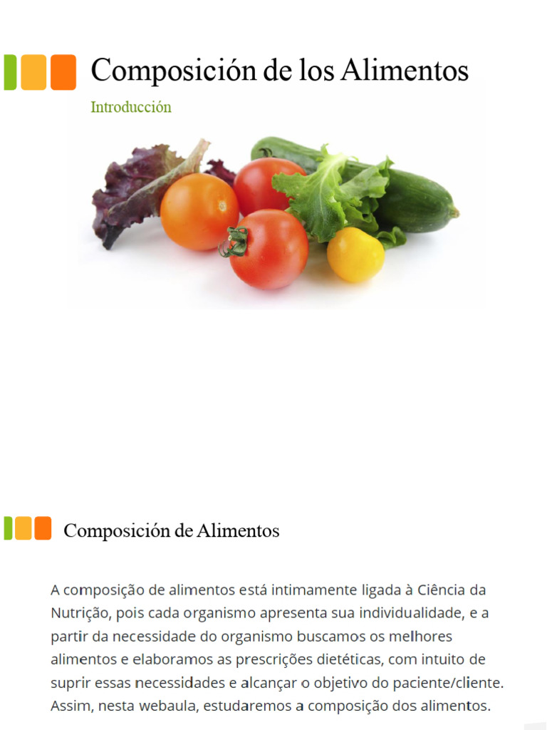 Clase 1 Composición de Los Alimentos | PDF