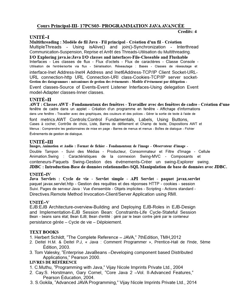 Programmation Java Avancée : Cours et Labos | PDF | Java (Langage de ...