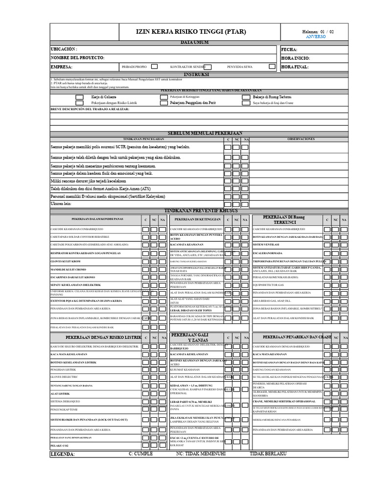FORMAT PTAR | PDF