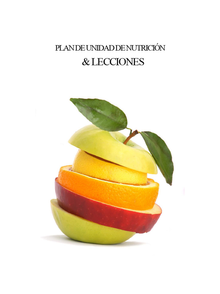Plan de Unidad y Lecciones de Nutrición en Salud | PDF | Alimentos ...
