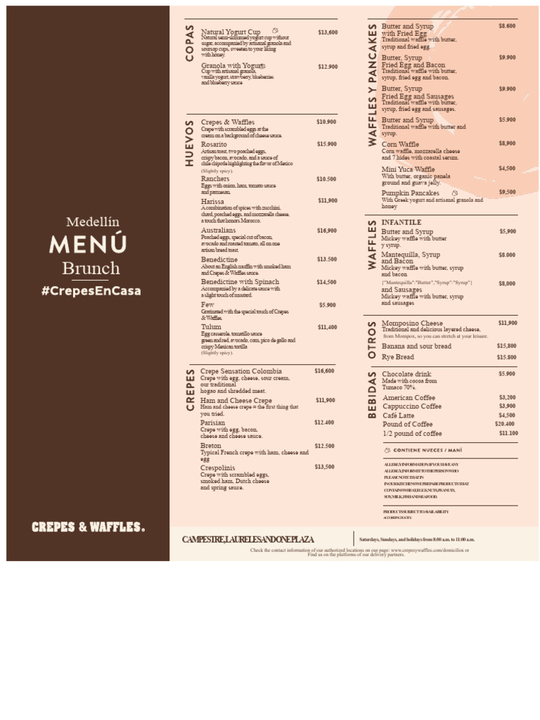 Delicious Waffle and Crepe Menu | PDF | Vinaigrette | Sauce