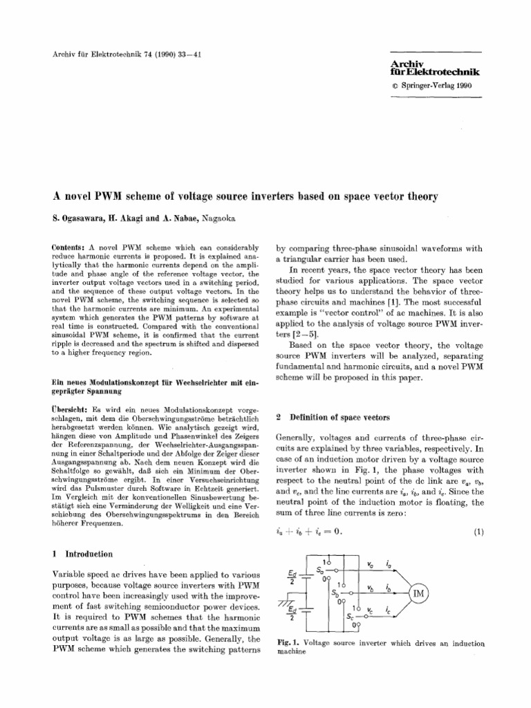 Novel PWM Scheme for Inverters | PDF | Power Inverter | Steady State