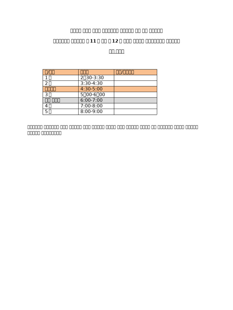 Time Table Clustors | PDF