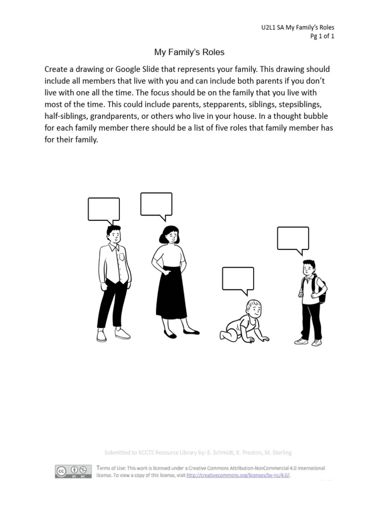 Skyleen Phillips - Family Roles Worksheet